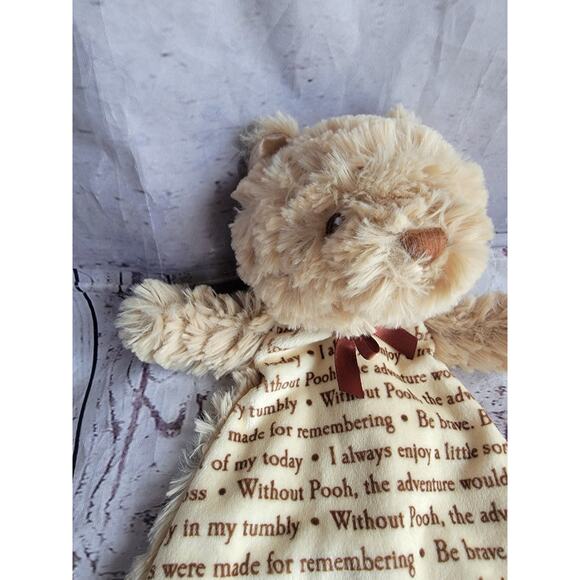 Disney Winnie The Pooh Story Lovey Plush Security Blanket Knotted Legs Flat 15" - Picture 4 of 9